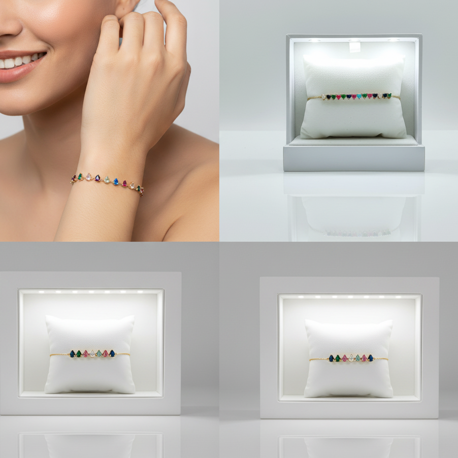 Rainbow Elegance Bracelet for Women – Colorful Beaded Fashion Jewelry