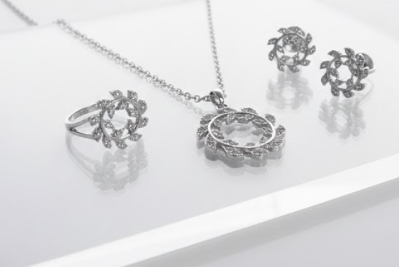 Elegant Leaf Circle Artificial Jewellery Set