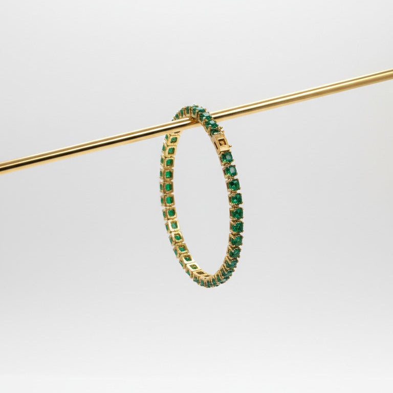 Green Emerald-Like Crystal Earrings – Sparkling Statement Jewelry