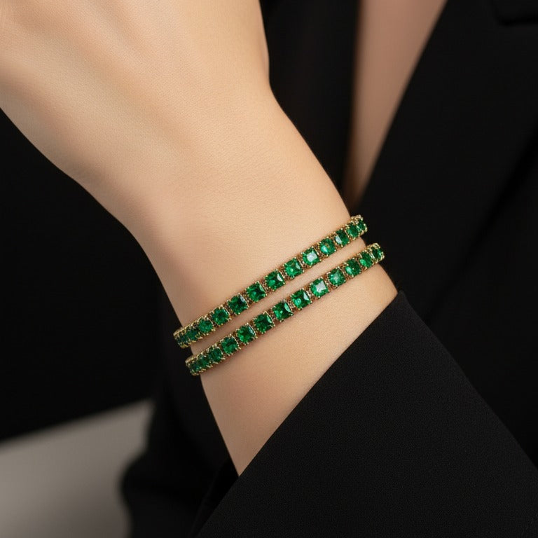 Green Emerald-Like Crystal Earrings – Sparkling Statement Jewelry