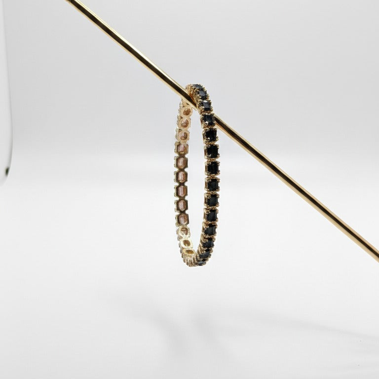 Black Leather & Stainless Steel Bracelet – Men’s Stylish Accessory