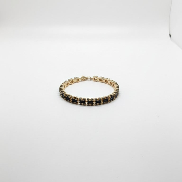 Black Leather & Stainless Steel Bracelet – Men’s Stylish Accessory